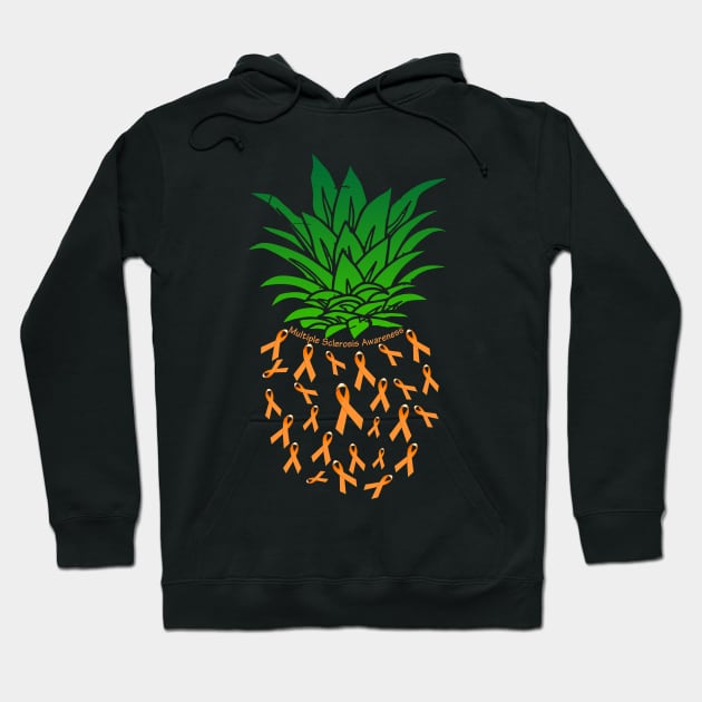 Pineapple Multiple Sclerosis Awareness Hoodie by heryes store